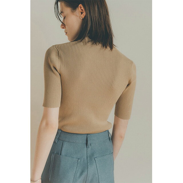 低価正規品 クラネ CLANE H/N リブ ニット トップス H/N RIB KNIT TOPS 半袖 5分袖 レディース :store Volk 特価高評価