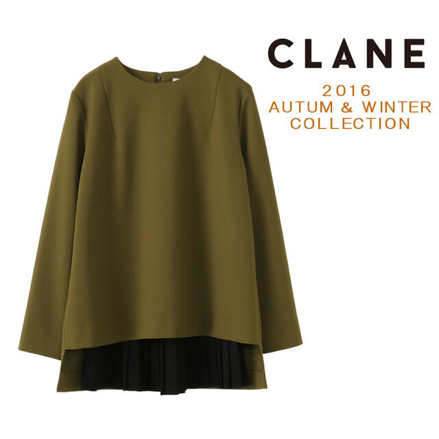 クラネ CLANE バック プリーツ レイヤー トップス 長袖 レディース BACK PLEAT LAYER TOPS 2016 秋冬 新作 【15:00までのご注文で即日配送】 プレゼント ギフト