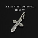 シンパシーオブソウル ペンダント シルバークロスネックレスM Smooth Cross Pendant M Silver w/CZ メンズ レディース ユニセックス sympathy of soul アクセサリー【送料無料】 プレゼント ギフト シンパシー オブ ソウル