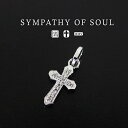 シンパシーオブソウル ペンダント シルバーネックレス クロスCZ 【男女兼用】 sympathy of soul Smooth Cross w/CZ アクセサリ...