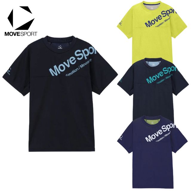ムーブスポーツ MoveSport ショートスリーブシャツ【即日出荷】ST6FHT03M 半袖Tシャツ Tシャツ 半袖 接触冷感 冷感 吸汗速乾 UPF ストレッチ ラグランスリーブ グラフィック メンズ スポーツウェア トレーニング 部活 練習