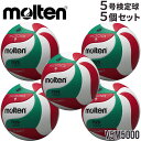 【送料無料】モルテン molten 5号球 バレーボール 5個セット 検定球セット V5M5000