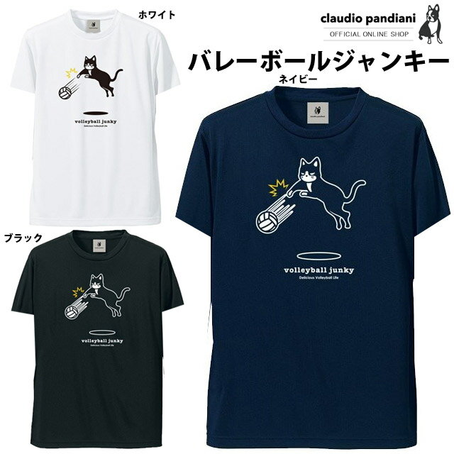 【1枚までメール便OK】2022継続 パンディアーニ Tシャツ バレーボールジャンキー 半そで《練習着》【VJ21002】