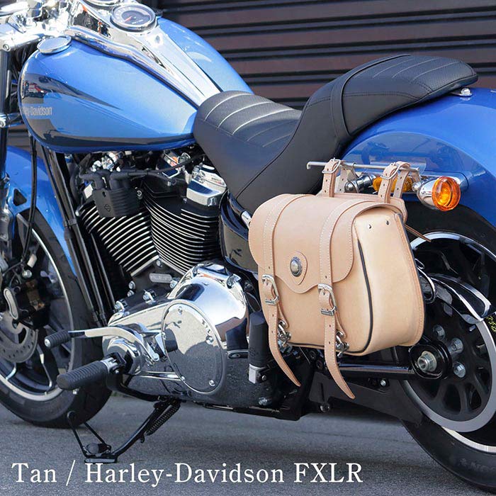 DEGNER レザーサドルバッグ PRSB-3C バイク 牛革 サイドバッグ 7.5L