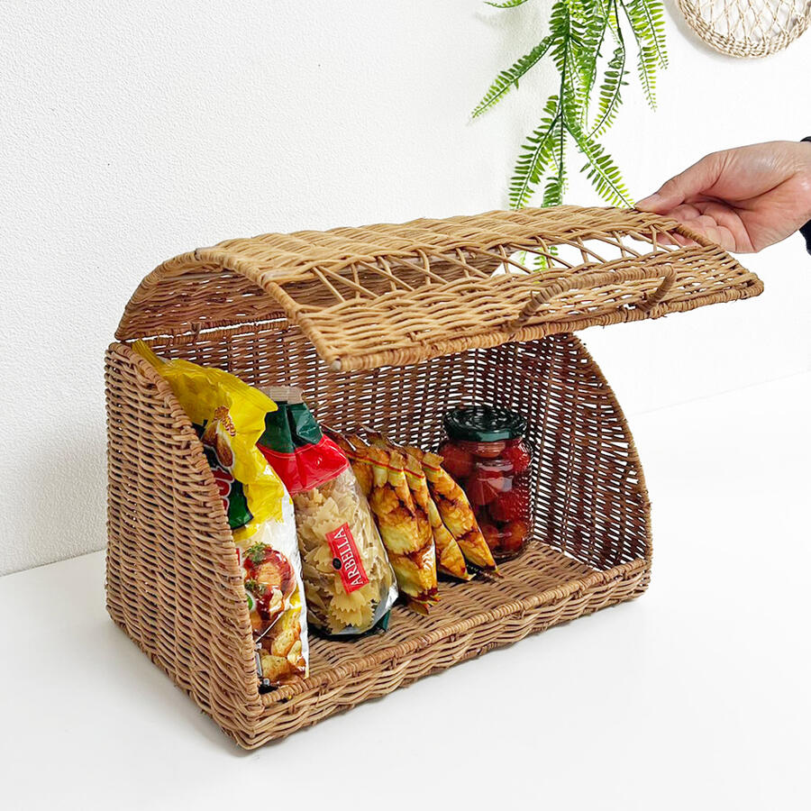 楽天市場】ラタン バスケット ふた付き(キッチン用品・食器 楽天市場】ラタン バスケット ふた付き(キッチン用品・食器