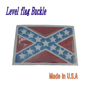 バックル ベルト留め具 ウエスタン レベルフラッグ 南北戦争 Level Flag
