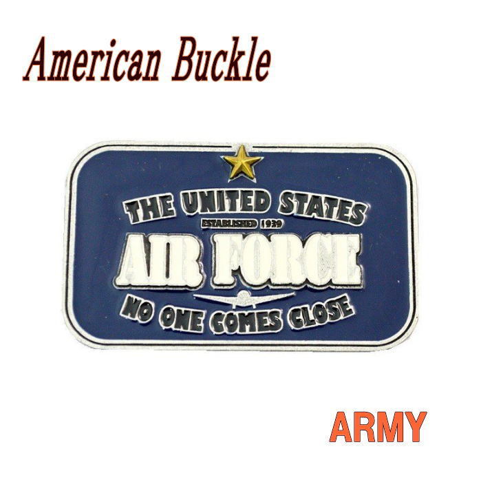 ウエスタンバックル ベルト留め具 ベルト金具 U.S.AIR FORCE 空軍 エアフォース 軍モノ 軍もの 軍物 ミ..
