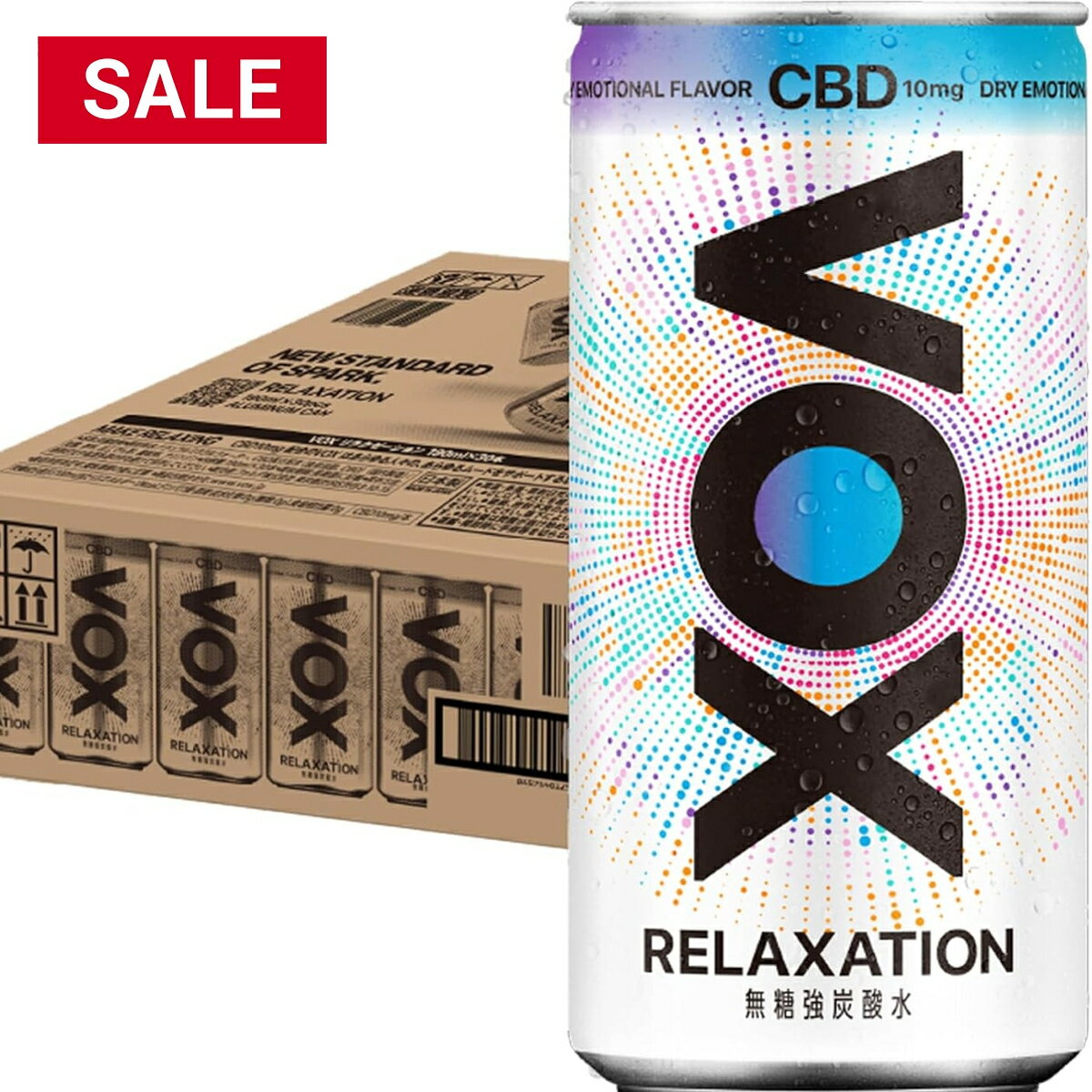 VOX CBD 10mg配合 リラクゼーションドリンク 190ml×30本 CBD ドリンク 無糖 強炭酸水 ナチュラルミネラルウォーター 天然水 ミニボトル 炭酸飲料 カンナビジオール リラックス ゼロカロリー 甘味料不使用 ノンカフェイン 国産