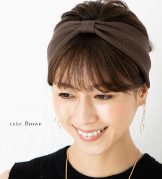 ヘアバンド ヘアターバン 幅広 ヘアアクセサリー カチューム レディース センター リボン スウェット素材 ネコポス送料無料 ギフト 誕生日 プレゼント 女性 大人 カジュアル まとめ髪 ブランド シンプル 袴 髪飾り