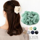 ドレープシフォンフリル ミニバンスクリップ ヘアアクセサリー ヘアクリップ メール便不可