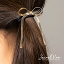 ジュエルボックス ヘアアクセサリー 【メール便送料無料】ヘアゴム ヘアポニー ヘアアクセサリー リボン メタル 立体 まとめ髪 ポニーテール ヘアアレンジ ゴールド シルバー デイリー シンプル 30代 40代 50代 ブランド ジュエルボックス jewelvox