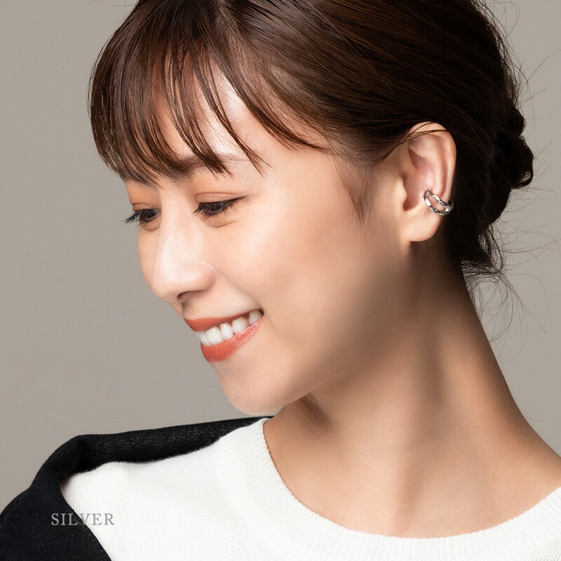 【2000円以上で15％OFFクーポン】 イヤーカフ イヤカフ イヤリング 片耳用 金属アレルギー レディース フープ ノンホールピアス ニッケルフリー 18Kコーディング 重ねづけ シンプル カジュアル トレンド 人気 おしゃれ 大人 女性 ブランド
