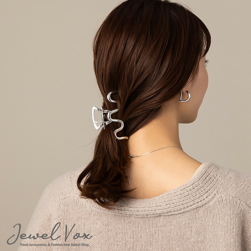 楽天JewelVOX　ジュエルボックス【バーゲン】 ヘアクリップ クリップ ヘアアクセ レディース ※メール便不可 しっかり留まる 髪留め まとめ髪 シンプル 大人 ゴールド シルバー マット加工 艶消し カジュアル シンプル 結婚式 パーティー ワンポイント トレンド 30代 40代 50代 女性