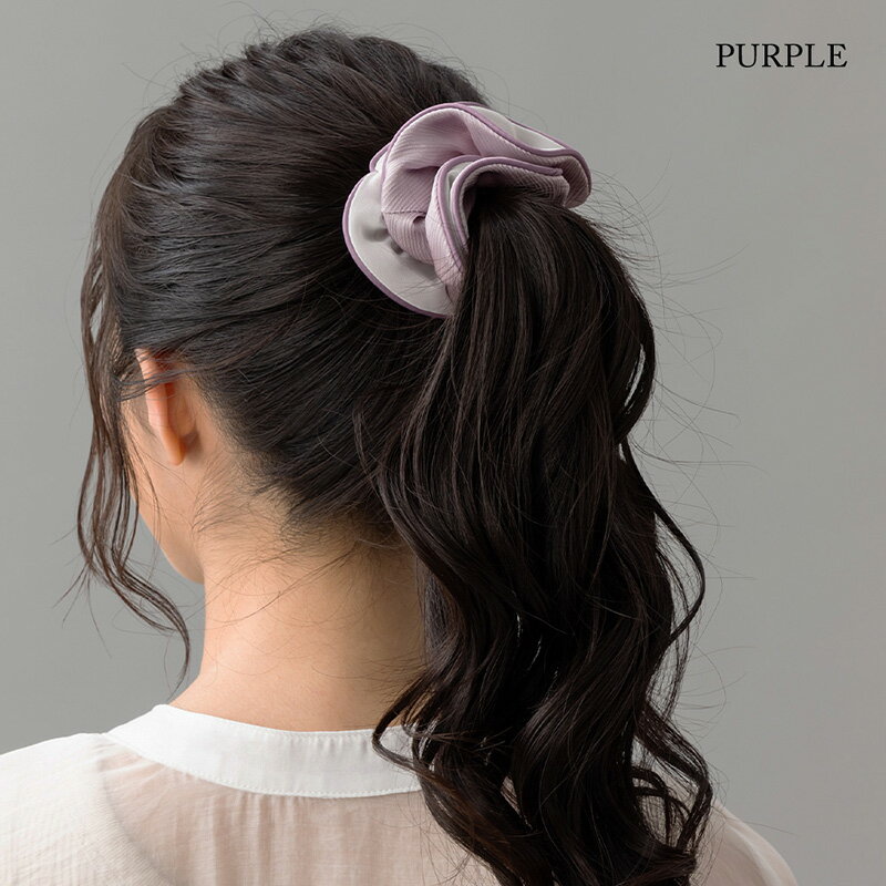【5/20は20%OFFクーポン&P10倍】 シュシュ ヘアゴム ヘアアクセ レディース 光沢 ...