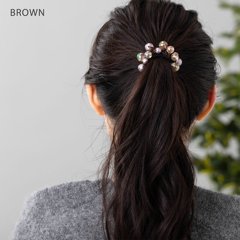 【5/16～5/18はP10倍】 ヘアゴム ヘアアクセ ヘアポニー レディース ビーズ じゃら...