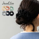 シフォン（シュシュ） 【メール便送料無料】 シュシュ ヘアゴム ヘアアクセ レディース シフォン パステルカラー まとめ髪 大人かわいい デイリー カジュアル おしゃれ シンプル かんたん こなれ ファッション雑貨 ブラック ネイビー ピンク オレンジ ブルー ミント 女性