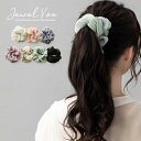 【メール便送料無料】 シュシュ ヘアゴム ヘアアクセサリー レディース バイカラー シフォン 光沢 まとめ髪 大人かわいい おしゃれ シンプル かんたん こなれ...