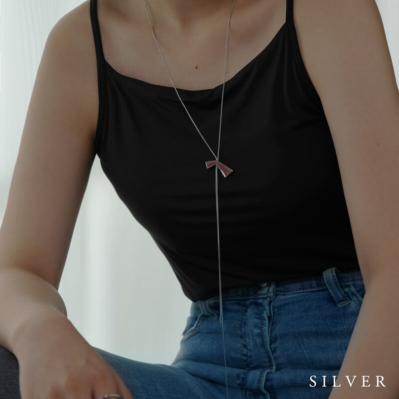 【6/27 09:59まで!超目玉】 【メール便送料無料】 ネックレス ステンレス ロングネックレス スライド式 タイネックレス リボン りぼん Y字 変形モチーフ レディース 金属アレルギー サージカルステンレス ゴールド シルバー シンプル 結婚式 オシャレ