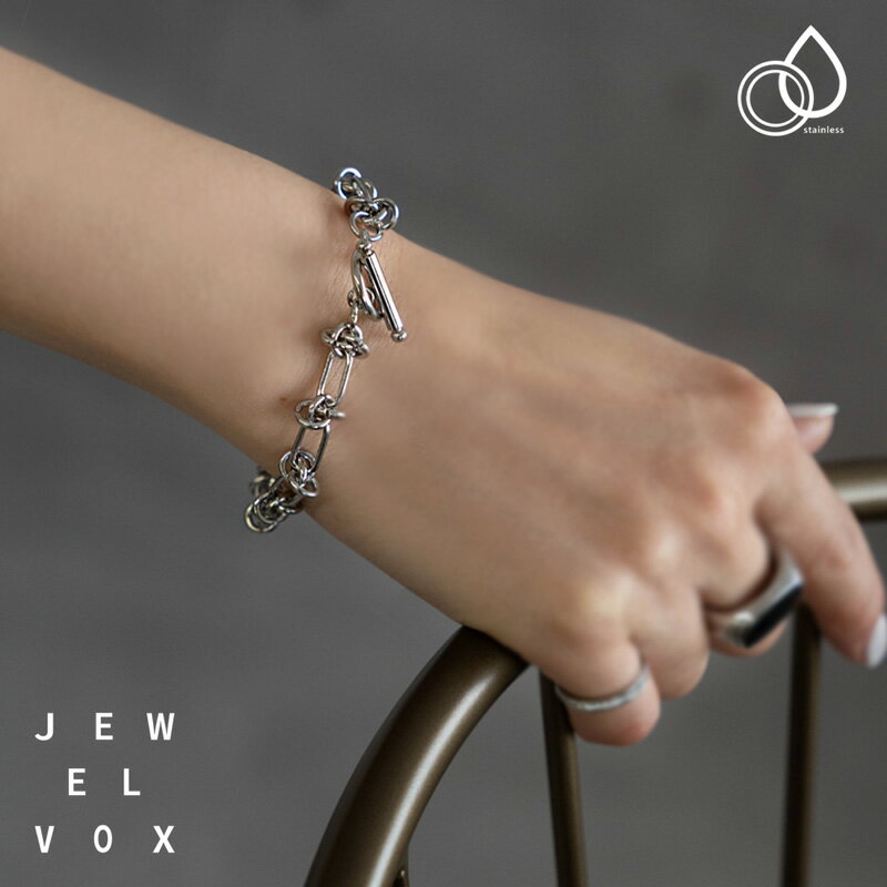 【12/1は20%OFFクーポン+P10倍】 【メール便送料無料】 ブレスレット ステンレス レディース マンテル ごつめ メンズライク ユニセックス チェーン サージカルステンレス 金属アレルギー つけっぱなし シルバー カジュアル プレゼント