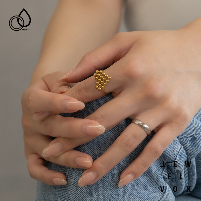 【メール便送料無料】 1000円ポッキリ 指輪 リング レディース ステンレス製 金属アレルギー ゴールド メタルボール ハート モチーフ 大ぶり 大人かわいい オフィス オケージョン 結婚式 シンプル オシャレのサムネイル