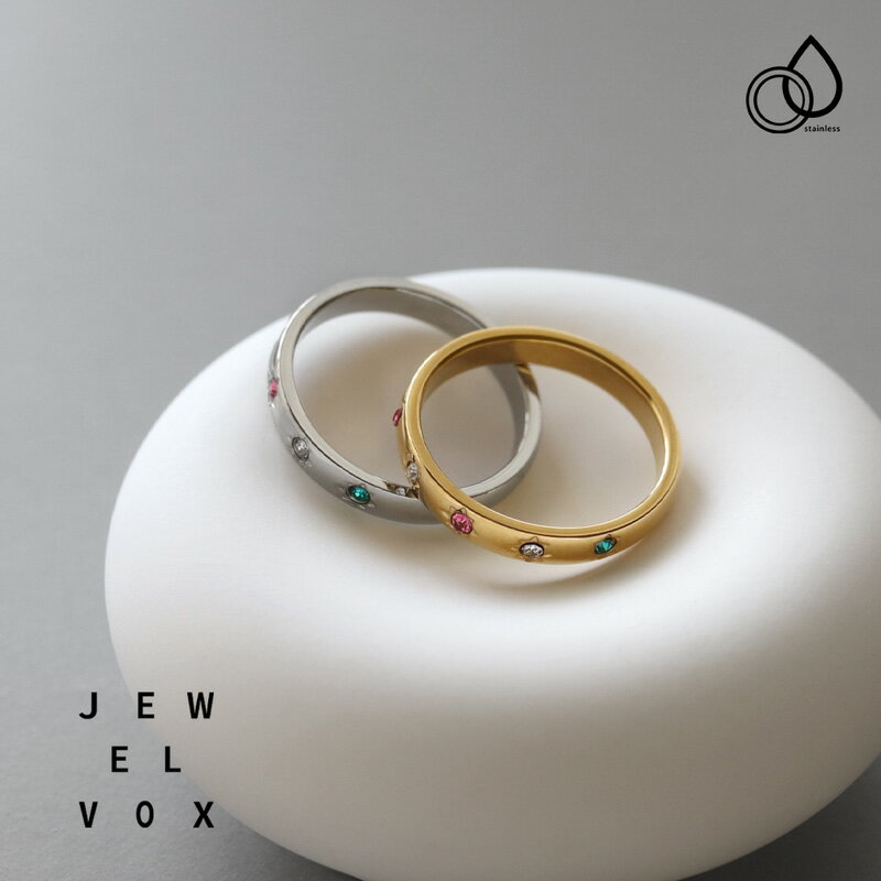 【メール便送料無料】 指輪 リング レディース ステンレス製 金属アレルギー キュービックジルコニア ゴールド シルバー ストーン 大人かわいい 普段使い オケージョン デイリー カジュアル シンプル オシャレ 女性 ギフト プレゼント 30代 40代 50代のサムネイル