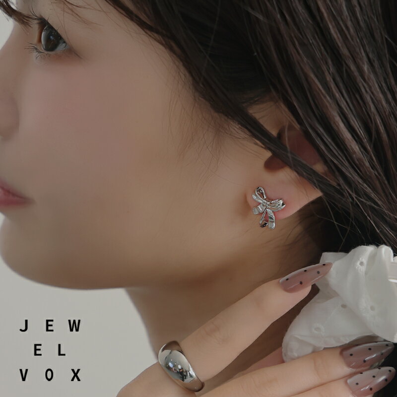 【11/29・30は20%OFFクーポン+P10倍】 【メール便送料無料】 イヤリング ニッケルフリー 金属アレルギー レディース ゴールド シルバー りぼん ...