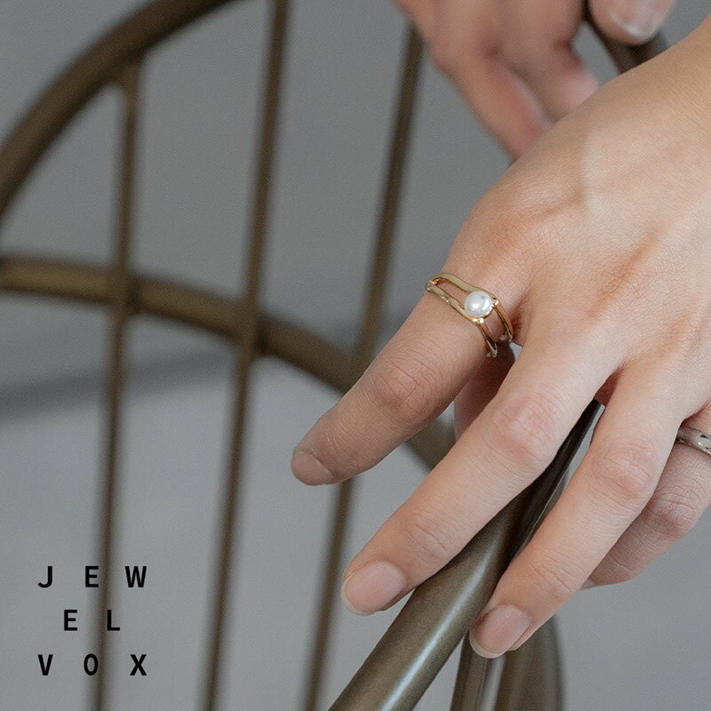 【メール便送料無料】 指輪 リング レディース ニッケルフリー 金属アレルギー Pパール パール ワンサイズ フリーサイズ 13号 サークル モチーフ 大ぶり オープン ニュアンス ゴールド シルバー 普段使い オケージョン デイリー カジュアル シンプルのサムネイル