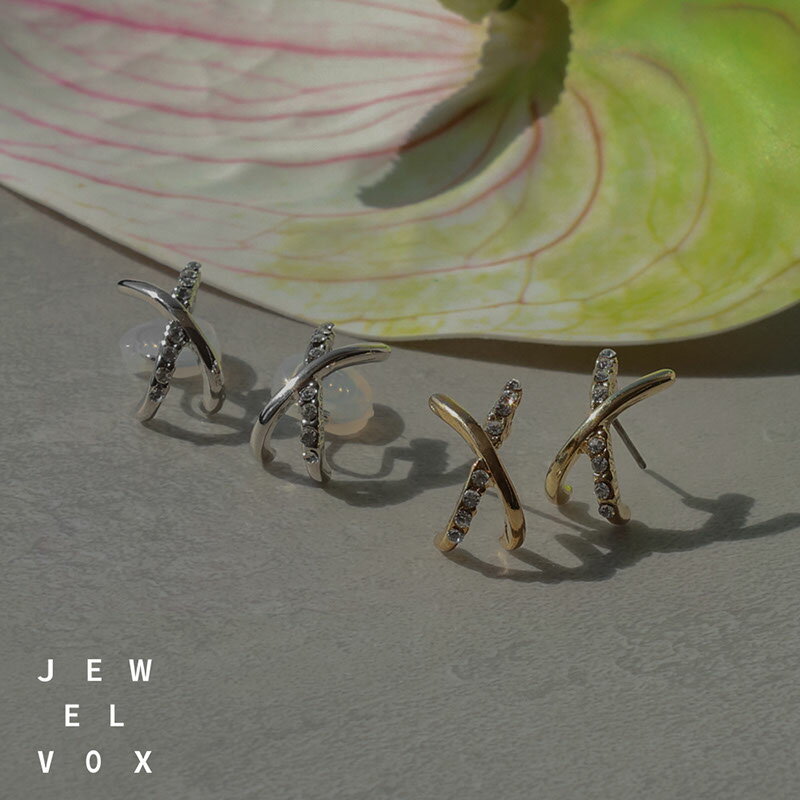 【先着200名様限定50%OFFクーポン配布中】 【メール便送料無料】 ピアス イヤリング レディース ニッケルフリー 金属アレルギー チタンポスト ストーン クロス ゴールド シルバー ニュアンス カジュアル シンプル デイリー 普段使い オケージョン 仕事 オフィスかわいいのサムネイル