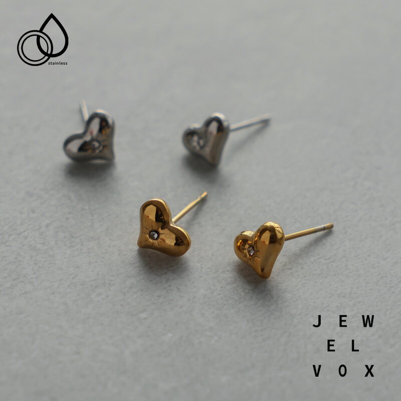 【最大30%OFFクーポン有!】 【メール便送料無料】 ピアス ステンレス製 金属アレルギー サージカルステンレス レディース ハート ストーン シルバー ゴールド シンプル デイリー カジュアル オケージョン 普段使い 大人かわいい オシャレ 女性 ブラックフライデー