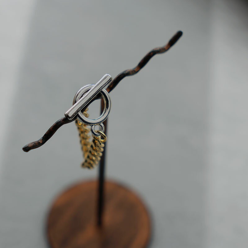 【最大30%OFFクーポン有】 【メール便送料無料】 リング 指輪 レディース 金属アレルギー ニッケルフリー マンテル チェーン バイカラー ミックス ゴールド シルバー 15号 ワンサイズ 普段使い シンプル 結婚式 オケージョン 仕事 オフィス 女性