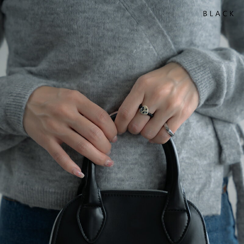 【1/20は20%OFFクーポン】 【メール便送料無料】 1000円ポッキリ リング 指輪 金属アレルギー レディース アクリルビーズ 天然石 ハート モチーフ ニュアンス ブラック グレー レッド ブラウン シンプル 9号 フリーサイズ 普段使い デイリー カジュアル 結婚式