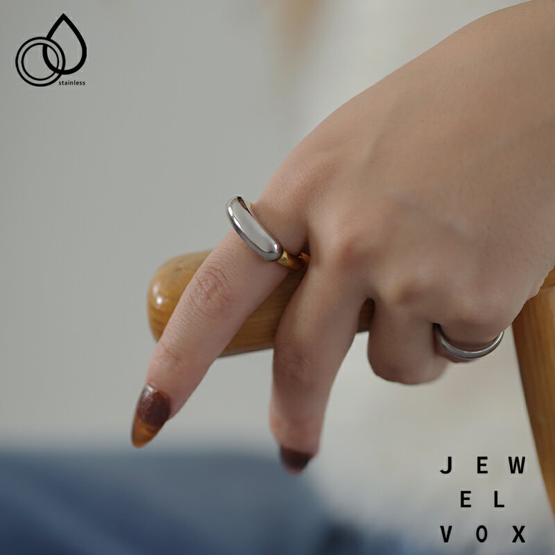 【11/1～11/3は20%OFFクーポン+P10倍】 【メール便送料無料】 リング 指輪 ステンレス製 金属アレルギー レディース バイカラー コンビカラー ゴールド シルバー ミックス 12号 14号 16号 普段使い デイリー カジュアル シンプル 結婚式 オケージョン 仕事 オフィスのサムネイル