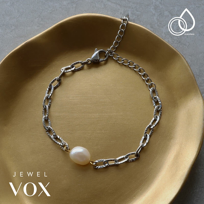 [Up to 30% OFF Coupon Available] Stainless Steel Bracelet, Hypoallergenic, Women's, Freshwater Pearl Motif, Chain, Silver & Gold Bicolor, Simple, Daily Casual, Affordable, High-End Look, Free Shipping via Mail