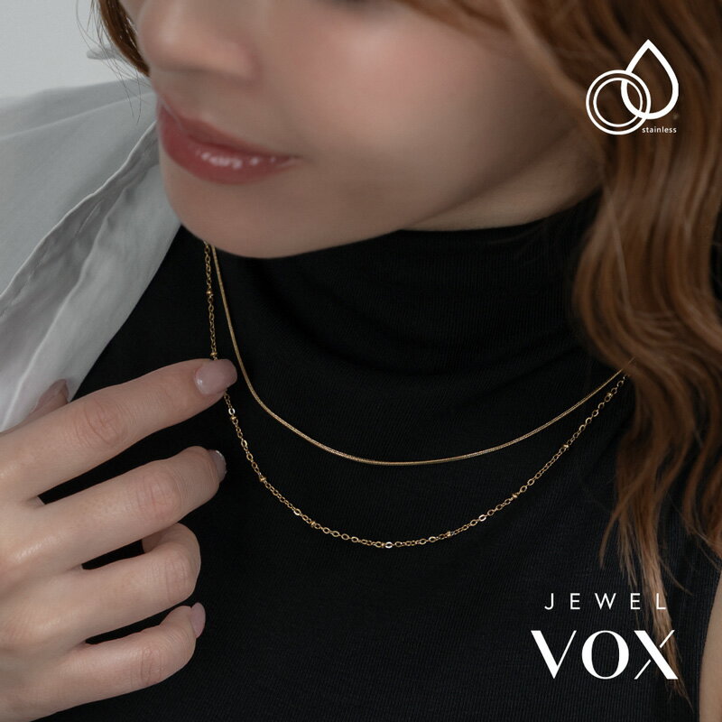 【最大30%OFFクーポン有】 ネックレス ショートネックレス ステンレス製 金属アレルギー対応 レディース 2連 メタル…