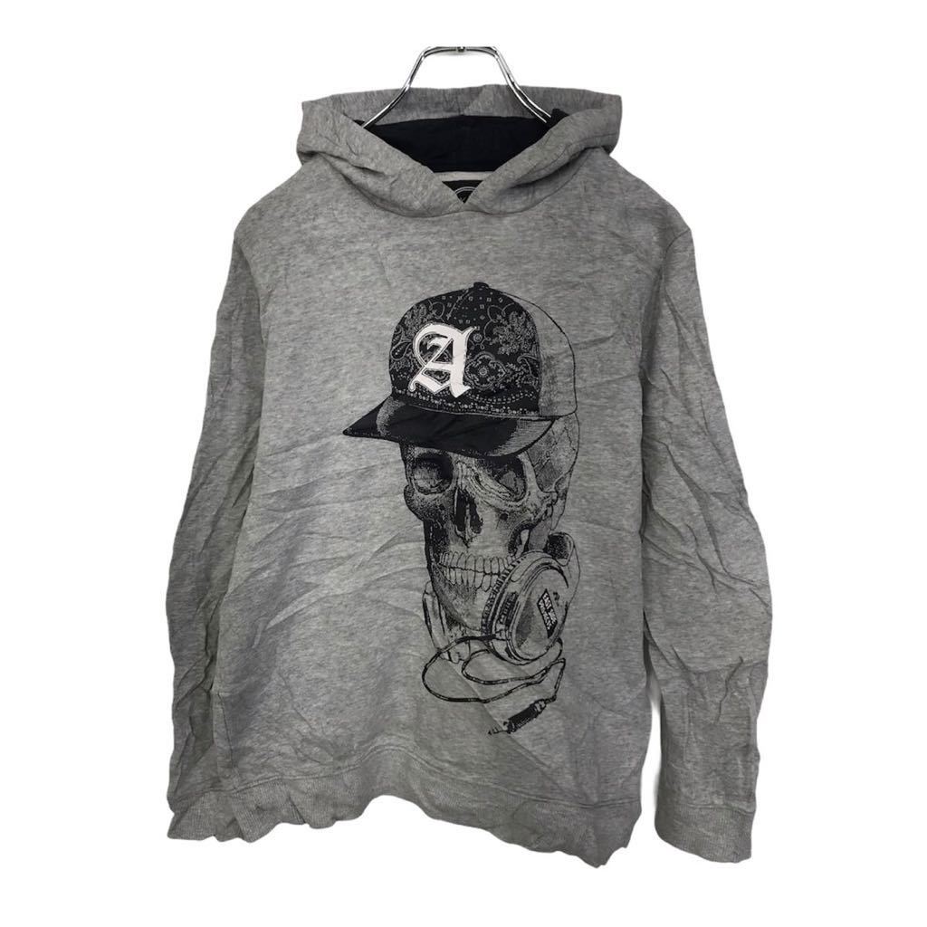 【中古】【古着】 SKATE NATION スウェットパーカー Mサイズ位 プルオーバー グレー 古着卸 アメリカ仕入 t2102-3159