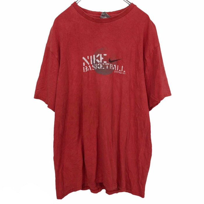 NIKE プリントTシャツ サイズ表記 L レッド ナイキ バスケットボール 古着卸 アメリカ仕入 t2106-3112