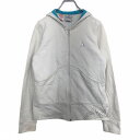 【中古】【古着】 adidas ジップアップパーカー キッズ 160 ホワイト ブルー アディダス スポーツ 古着卸 アメリカ仕入 t2107-3608