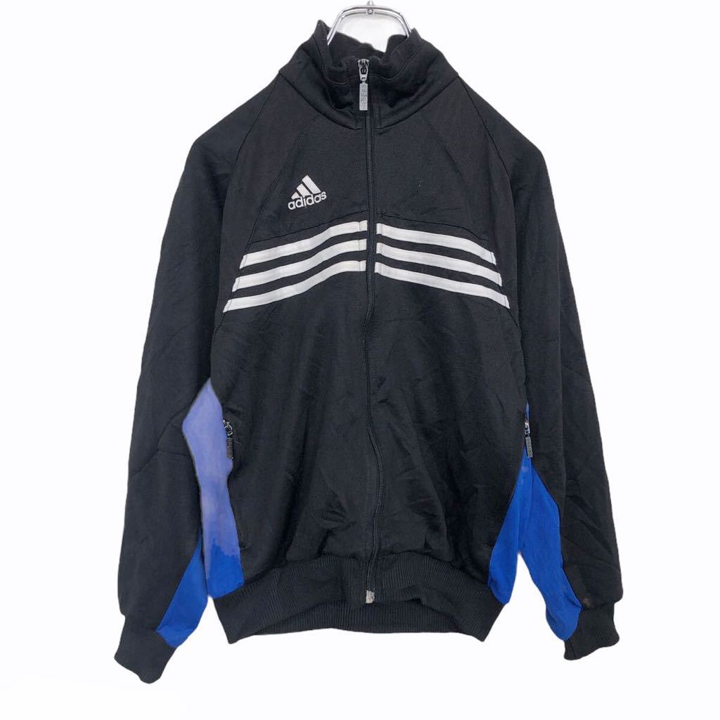 adidas ジャージ キッズ 150〜 ブラック ブルー アディダス スポーツ 古着卸 アメリカ仕入 t2107-3931