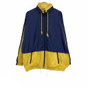 【中古】【古着】 LUCIANO ナイロンジャケット M ネイビー イエロー アウター 古着卸 アメリカ仕入 t2108-3142