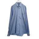 【中古】【古着】 CHAPS 長袖シャツ L ブルー チャップス 無地 ロングスリーブシャツ 古着卸 アメリカ仕入 t2108-3607