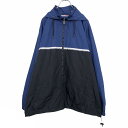 【中古】【古着】 GRAND SLAM ナイロンジャケット L ブルー ブラック グランドスラム アウター 古着卸 アメリカ仕入 t2108-4091