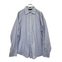 【中古】【古着】 TOMMY HILFIGER 長袖シャツ 17-1/2 トミーヒルフィガー レギュラーフィット ブルー ビッグサイズ 古着卸 アメリカ仕入 t...