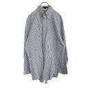 【中古】【古着】 TOMMY HILFIGER ストライプシャツ Lサイズくらい トミーヒルフィガー ホワイト ブルー 古着卸 アメリカ仕入 t2109-306...