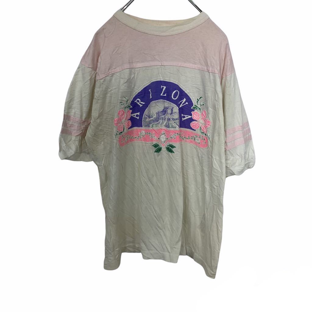 プリントTシャツ レディースL〜 白 ピンク 紫 ARIZONA 古着卸 アメリカ仕入 t2109-3853