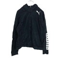 【中古】【古着】 PUMA フードパーカー M 黒 プーマジップアップパーカー スポーツウェア スポーツ ワンポイント 古着卸 アメリカ仕入 t2109-393...