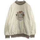 【中古】【古着】 LIBERTO ハイネック スウェットトレーナー レディース M クリーム 刺繍 レトロ 古着卸 アメリカ仕入 t2109-4498