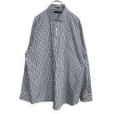 【中古】【古着】 TOMMY HILFIGER 長袖チェックシャツ XLサイズ トミーヒルフィガー ビックサイズ ネイビー 古着卸 アメリカ仕入 t2109-4...