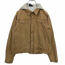 【中古】【古着】 ARIZONA デニムジャケット キッズ L 14/16 ベージュ 3way パーカー レイヤード 脱着可能 古着卸 アメリカ仕入 t2109...