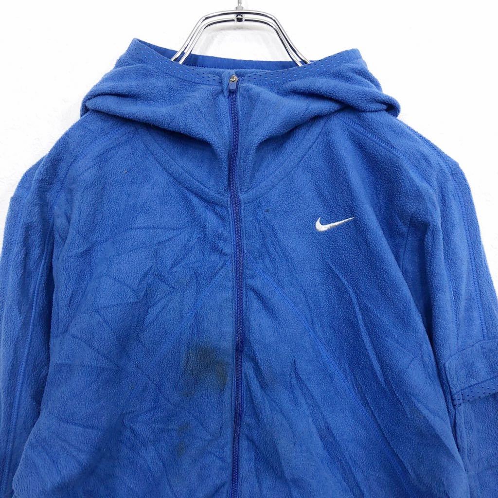 NIKE フリーストップス レディース M ブルー ナイキ スポーツ ハーフジップ 古着卸 アメリカ仕入 t2109-4710