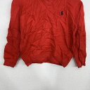 【中古】【古着】 Polo Ralph Lauren コットン ニットセーター サイズ表記 4-5 レッド ラルフローレン ワンポイント 古着卸 アメリカ仕入 t2110-3640 3